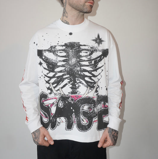 X-RAY White Long Sleeve T-Shirt (Ships in 24HRS)