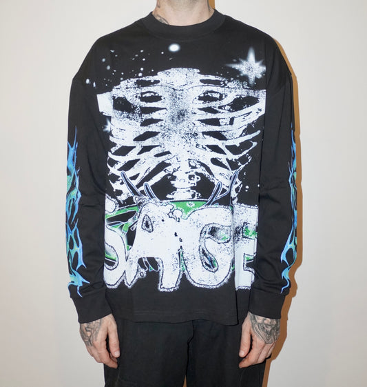 X-RAY Black Long Sleeve T-Shirt (Ships in 24HRS)